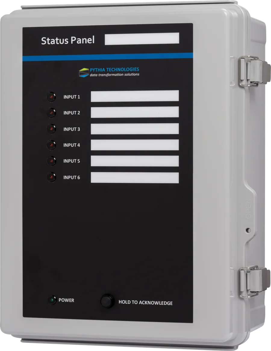 Pythia Remote Leak Detection Panel, angled view